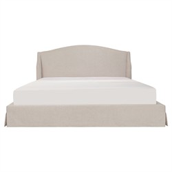 Kershaw Updated Traditional Cream Wingback Storage Bed - Queen