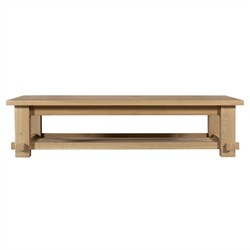 Maurice Coastal Beach Natural Oak Rectangular 2 Tier Coffee Table