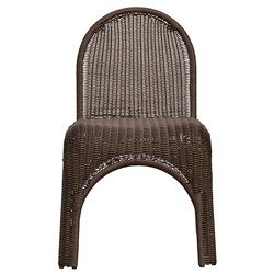 Makari Coastal Beach Brown Rattan Outdoor Dining Chair - Set of 2
