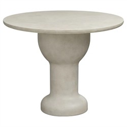 Nolia French Country Cream Concrete Outdoor Bistro Table - 38"