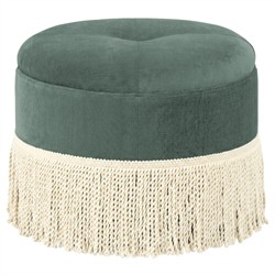 Anslie Stone Pine Performance Velvet Ottoman