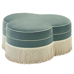 Carlyn Stone Pine Performance Velvet Ottoman