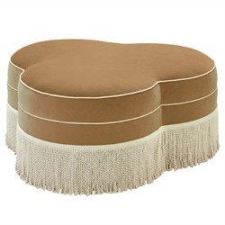 Carlyn Turmeric Performance Velvet Ottoman