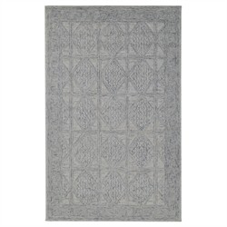Lewi Updated Traditional Light Blue Wool Diamond Patterned Rug - 5'x8'