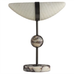 Norbert Coastal White Ricestone Horn Sculpture