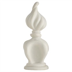 Marilyn French Country White Ricestone Flame Finial Sculpture