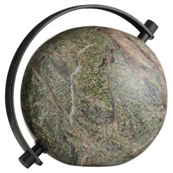 Milo Modern Green Jungle Marble Globe Sculpture