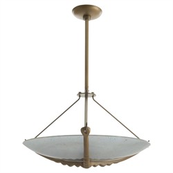 Karlsen Modern Frosted Glass Disc Semi Flush Mount