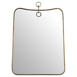 Lennox Modern Classic Antique Brass Suspended Wall Mirror