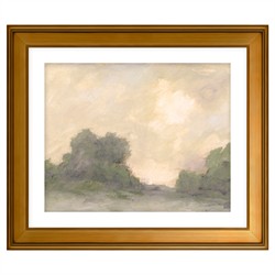 Cedar French Country Green Path Landscape Gold Frame Painting