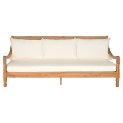 Clara French Country Natural Acacia Outdoor Daybed
