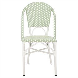 Harley Modern Classic Green Woven Outdoor Bistro Chair - Set of 2