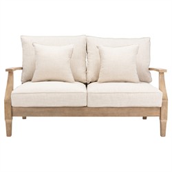 Camila Coastal Beach Beige Outdoor Loveseat