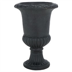 Romy French Country Black Round Outdoor Pot Planter