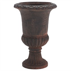 Romy French Country Brown Round Outdoor Pot Planter