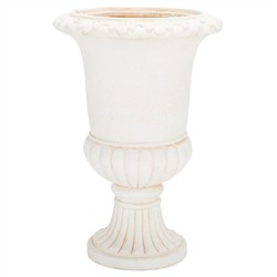 Romy French Country Off White Round Outdoor Pot Planter