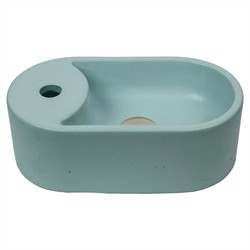 Alessio Modern Classic 16" Concrete Sink - Turquoise