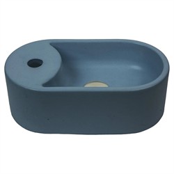 Alessio Modern Classic 16" Concrete Sink - Dark Blue