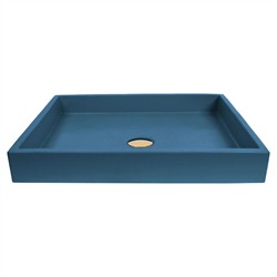 Juniper Modern Classic 20" Concrete Sink - Dark Blue