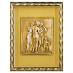 Stella Traditional Yellow Intaglio Gold Frame Mixed Media 2 - 9x12