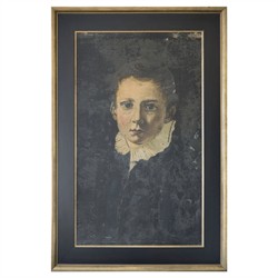 Viola French Country Sisters Love Gold Frame Painting - 15x18