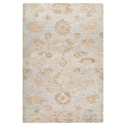Ammon Updated Traditional Blue Wool Oushak Patterned Rug - 5'x7'6"