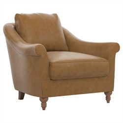 Amelie Brown Sugar Leather Chair