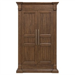 Siena Updated Traditional Brown Oak Wood Wardrobe