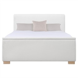 Roman Modern Classic Cream Upholstered Bed - Queen