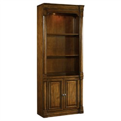 Talia Updated Traditional Dark Brown Alder Wood Bookcase