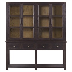 Siena Rustic Lodge Dark Brown Oak Dining Hutch