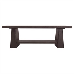 Siena Rustic Lodge Dark Brown Oak Rectangular Coffee Table