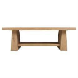 Siena Rustic Lodge Light Brown Oak Rectangular Coffee Table