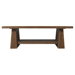 Siena Rustic Lodge Brown Oak Rectangular Coffee Table