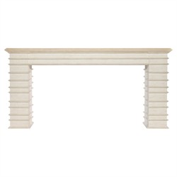 Gibson Updated Traditional Cream Resin Console Table