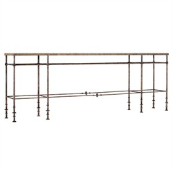 Louie Update Traditional Beige Stone Iron Console Table