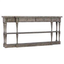 Albert Updated Traditional Grey Pecan Wood Console Table