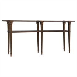 Skylar Rustic Lodge Dark Brown Acacia Wood Console Table