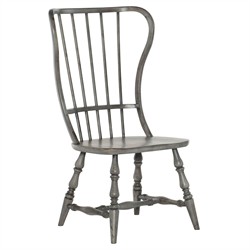 Bella Updated Traditional Grey Wood Windsor Dining Chair