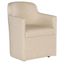 Adrienne Modern Classic Beige Performance Dining Arm Chair