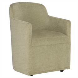 Adrienne Modern Classic Sage Green Performance Dining Arm Chair