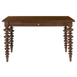 Alaine Updated Traditional Dark Brown Wood Rectangular Counter Table - 60"