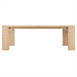 Nigel Coastal Beach Light Oak Rectangular Nigel Dining Table - 88-110"
