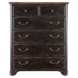 Asher French Country Black Oak Tall Chest Dresser | Kathy Kuo Home