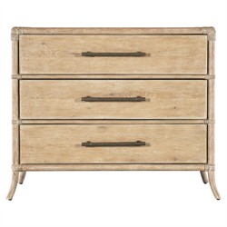 Nigel Coastal Beach Light Brown Bamboo Bachelor Chest