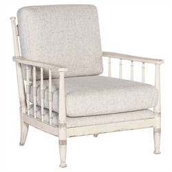 Selena Updated Traditional Beige Performance Cream Oak Arm Chair