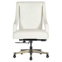 Charlie Modern Classic White Leather Swivel Executive Office Chair