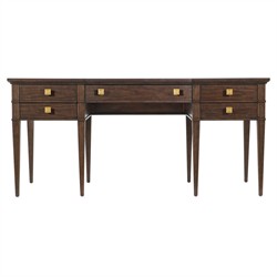 Emrys Updated Traditional Dark Brown Walnut Wood Writing Office Desk