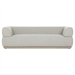 Evander Coastal Beach Grey Woven Outdoor Sofa - 96"