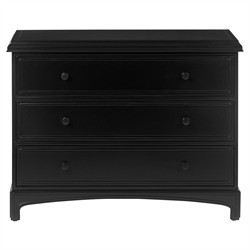 Kurk Updated Traditional Black Iron Nightstand